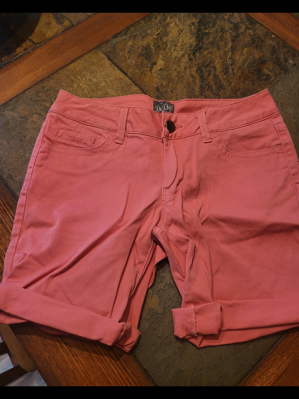 BeBop Pink Rolled Hem Shorts
